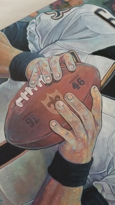 Close-up of football details